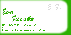 eva fucsko business card