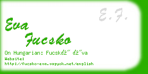 eva fucsko business card